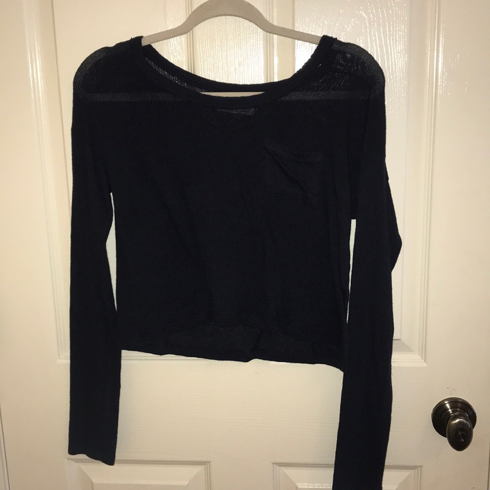 Navy crop top